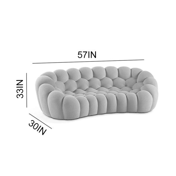 Fabric Practical Lazy Couch Sofa , Anti Abrasion Two Seater Couch