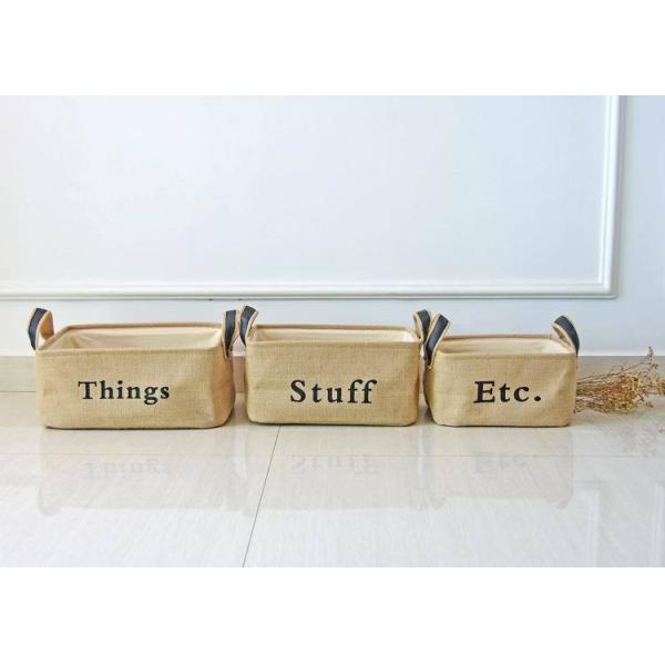 Waterproof Jute Collapsible Foldable Laundry Basket washing basket