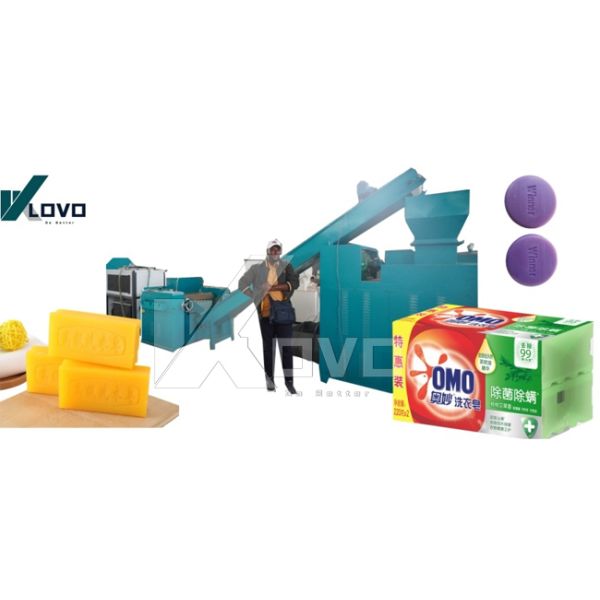 Large Scale Fully Automatic Laundry Soap And Toilet Soap Making Line 1000-2000kg/H