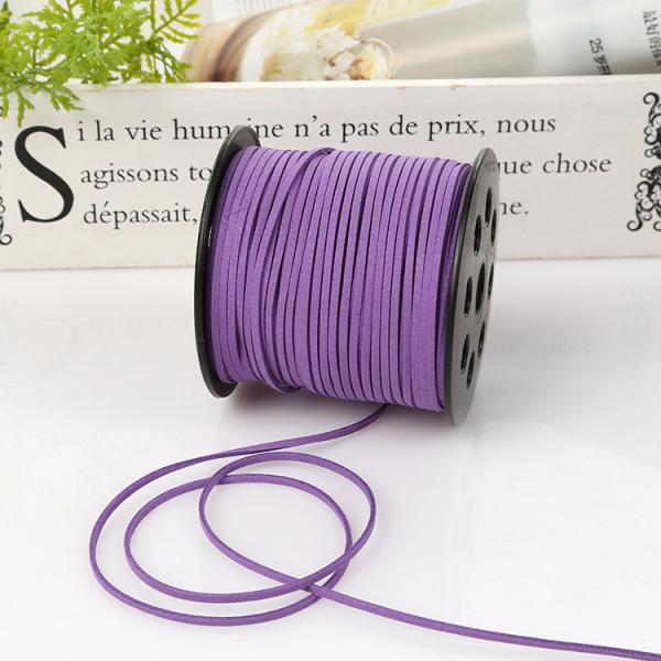 Fios de veludo de couro de camarão 3 mm Fios de veludo de dois lados