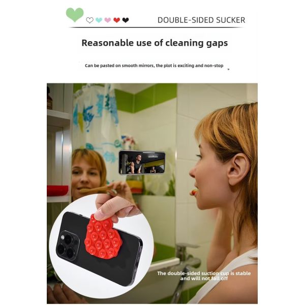Explosive Wear-Resistant Silicone Double-Sided Suction Cup Phone Stand Multi-Style Design Desk Organizer for Mobile Phone Fixed