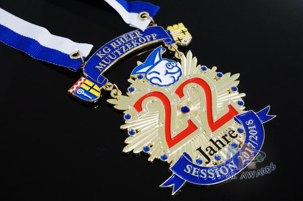 Runing Race Sports Enamel Medals Cut Out Effect Sublimated Ribbon Both Size