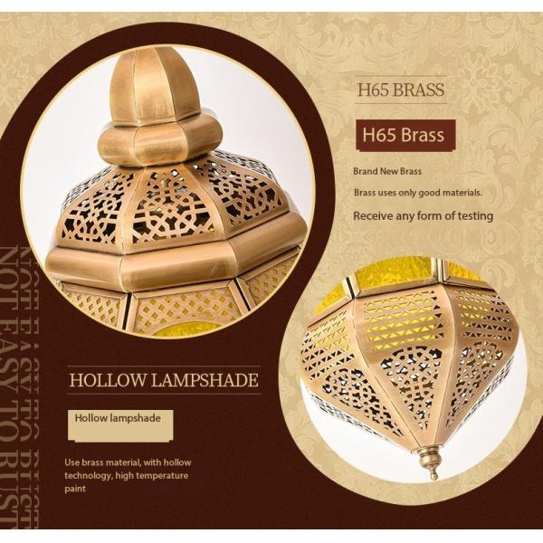 LED Decorative Vintage Copper Chandelier For Restaurant E27 Bulb Base