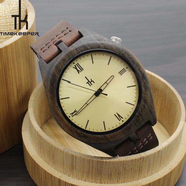 cheap custom logo watches , chinese wholesale watches ,carbonized natural bamboo