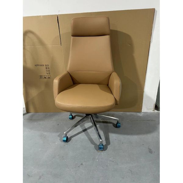 Luxury Office High Back PU Leather Chair Swivel For CEO