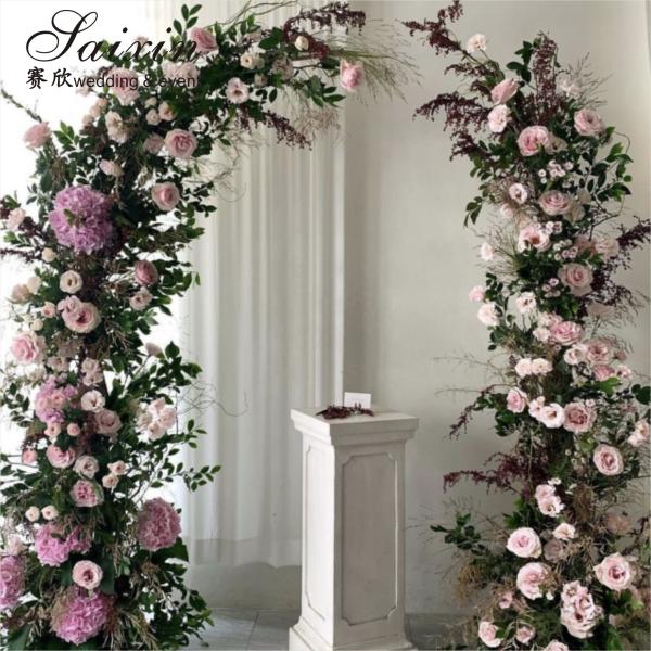 Porta Arquitetura de Arco de Flores Artificiais Decoração de Casamento pano de fundo Cordeiro de Vaca Ponto de fundo