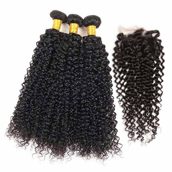 8A Real Peruvian Human Hair Extensions Kinky Curly , Peruvian Silky Straight Hair