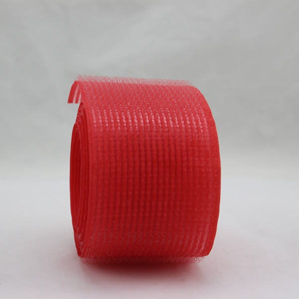 Red Nylon Heated Hook And Loop Hair Rollers / Hair Band For Women , Self Grip