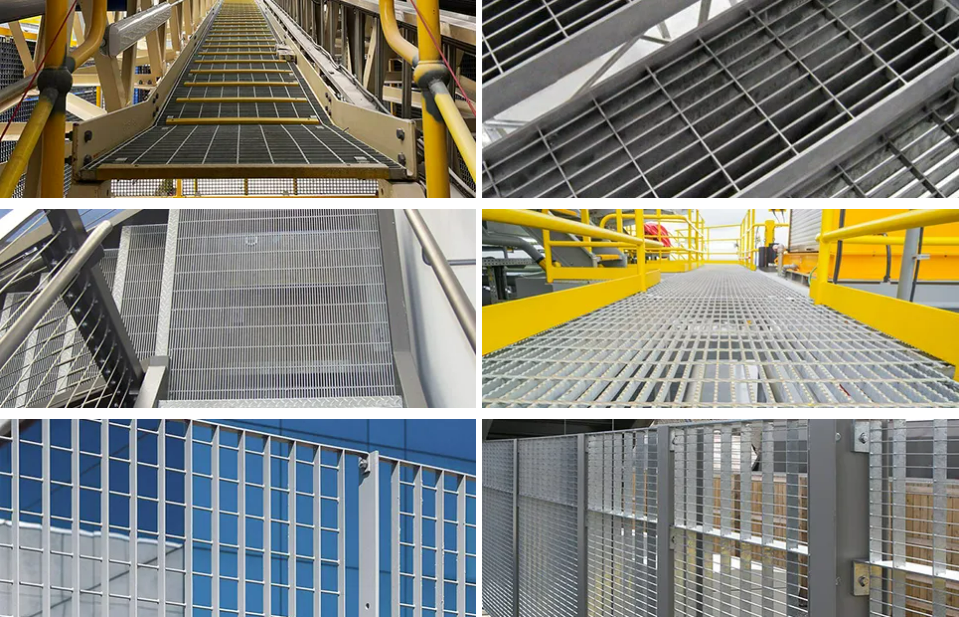 19W4 Aluminum Steel Bar Grating for Catwalk Deck and Heavy Duty Walkway Platforms
