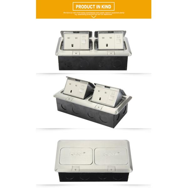 Прочная таблица установила двойное гнездо пола для двойной телефонированной сети