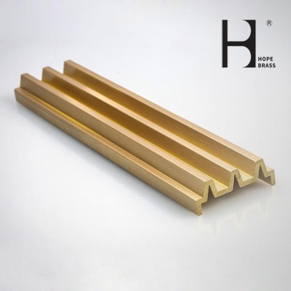 C38500 Material Customized Brass Extrusion Profiles copper profiles Large Size Dimension 5mm ~ 180mm Client Drawings