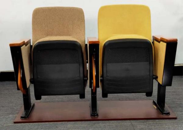 Safe Plastic Auditorium Theater  Chairs With Folded Writing Pad for Conference Hall
