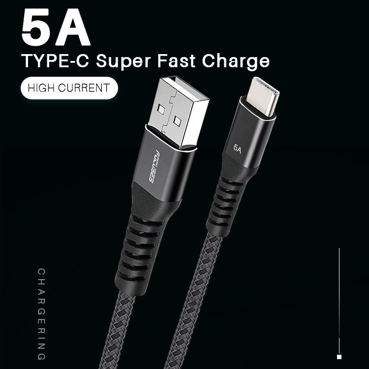 100W 6.6Ft Type C To USB 3.0 Data Cable Aluminium Alloy