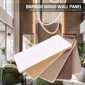 PVC Wood Grain Wall Panel 5mm Flexible Indoor Decorative Wall Panel Bamboo Fiber Wall Panel