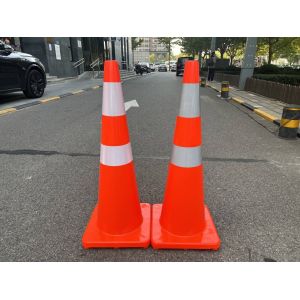 Cone de tráfico de carreteras 36 pulgadas Flexibles conos de tráfico de PVC conos de tráfico para la construcción de carreteras