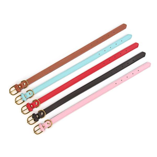 Fashionable Handmade Dog Leather Leashes 5 Adjustment Holes For Adjustment