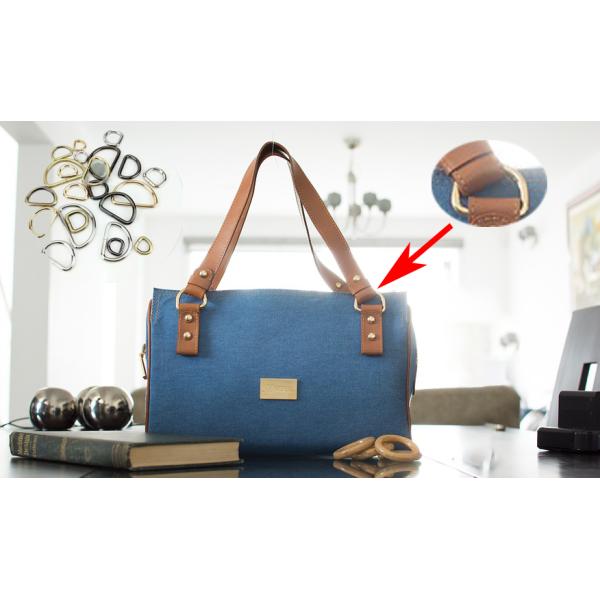 Anillo en D sin plomo libre del metal del níquel de plata