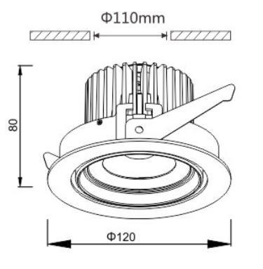 downlight led 25W COB led spotlight 4 inch led downlight 25W led downlight 4000K downlight 5000K 6000K