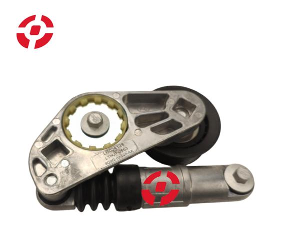Tensionador de serpiente Tensionador de cinturón de accesorio para Land Rover Evoque Tensionador de cinturón de transmisión V-Ribbed LR034128 con rodillo