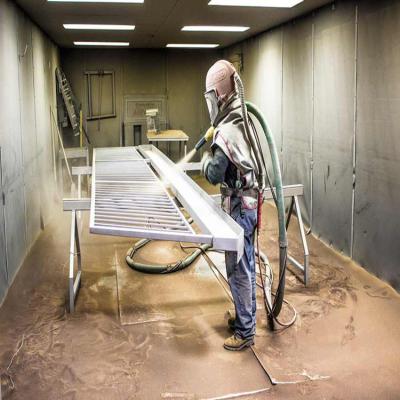 Composite Panel Air Suction Recycling Painting Shot Blasting Chamber Booths For Car Painting