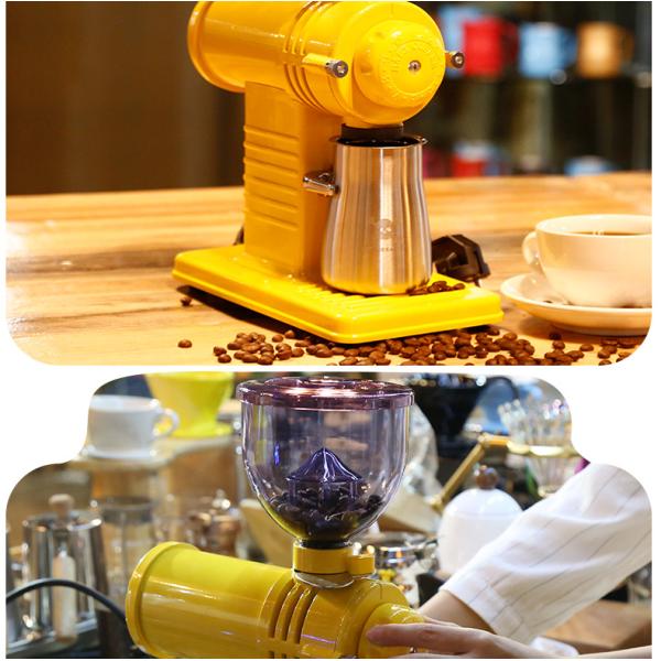 Update Type Commercial Burr Coffee Grinder With Measuring Brush Spoon