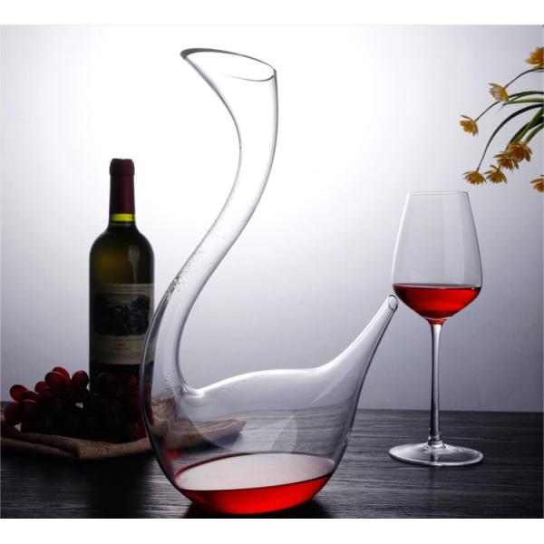 сформированный лебедь стеклянного графинчика вина 1800мл Хандмаде неэтилированный кристаллический материальный