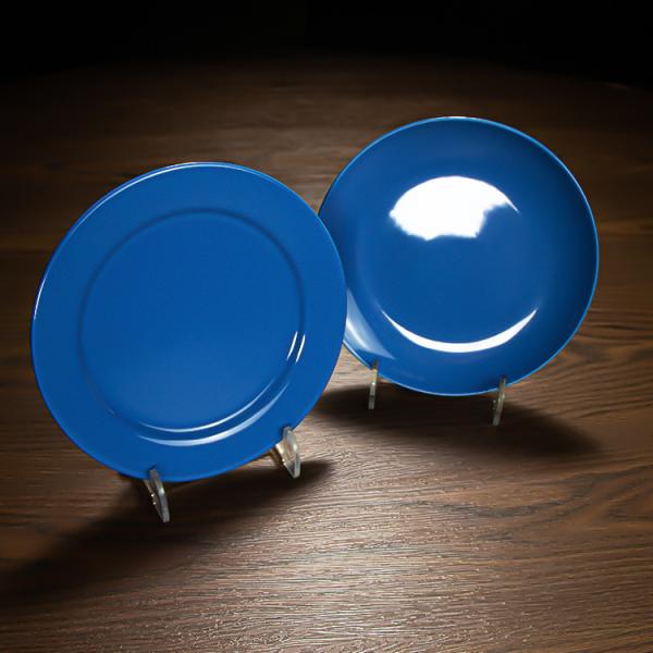Tabletop Blue 4pcs Colored Porcelain China Dinnerware Dishwasher Safe