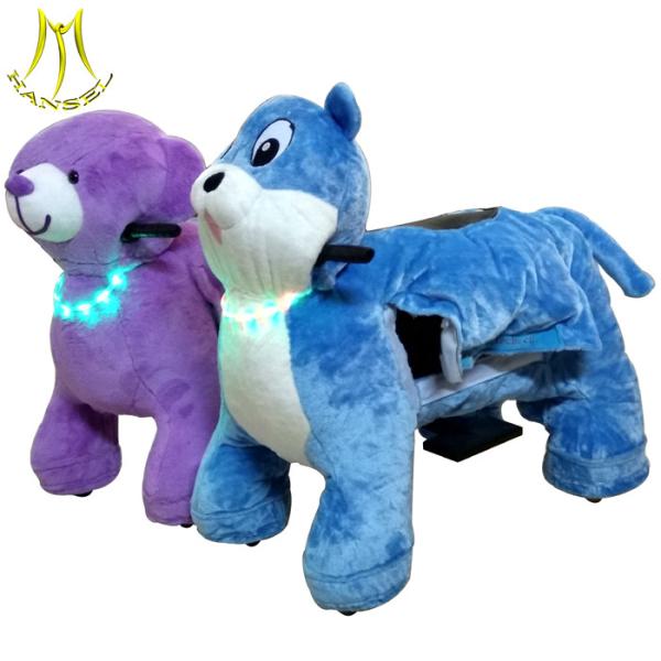 Hansel plush light walking animal scooter and stuffed animals ride for mall with amusement kids animal scooter