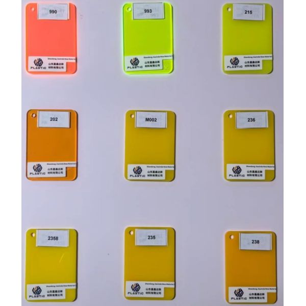 Colored acrylic sheets, cast acrylic sheets, specifically for outdoor advertising