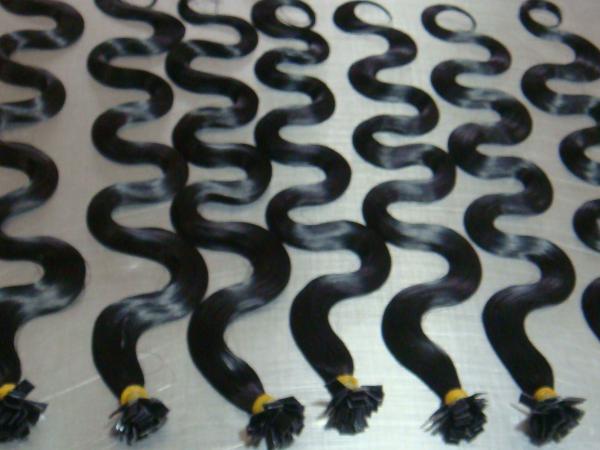 Clip dans les extensions de cheveux résistant à la chaleur Boîte et fermeture Noir sur mesure