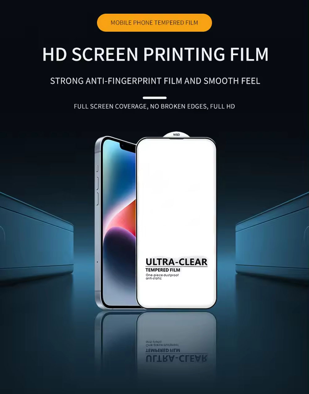 Tempered Glass Screen Protector for Iphone 15 14 13 12 11 Plus Pro Max Hd Clear 2.5D Anti Scratch Fingerprint Oil Ghm090 Laudtec