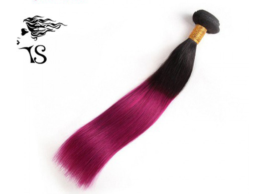 Black To Purple Ombre Hair Extensions 7A 100% Indian Virgin Hair Extensions Straight