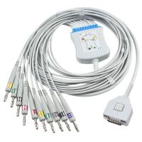 Fukuda JE moniteur patient d'électrocardiogramme du câble KP-500 KP-500D Cardisuny d'électrocardiogramme câblent 10 le connecteur de la banane 4,0 du CEI de fils de connexion