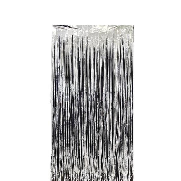 Modern Silver Fringe Curtain For Vibrant Party Decor Tinsel Wall Backdrop Joy Colorful Foil Tassel Curtain