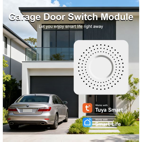SIXWGH WiFi Zigbee Garage Door Opener Smart Switch Module Tuya Smart Life App Compatible Remote Control Timer Schedule Works