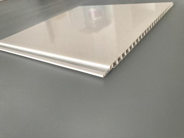 Printing Design PVC Wall Panels Flat Type Light Marble Surface Easy Assembly