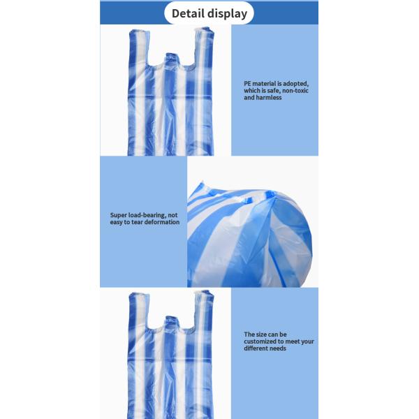 Customized HDPE LDPE LLDPE T-Shirt Plastic Shopping Bags for Business Shopping Needs