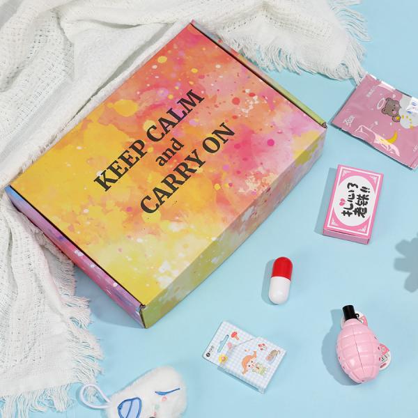 Embalaje industrial Caja de suscripción de papel corrugado personalizado para bebés niños niños