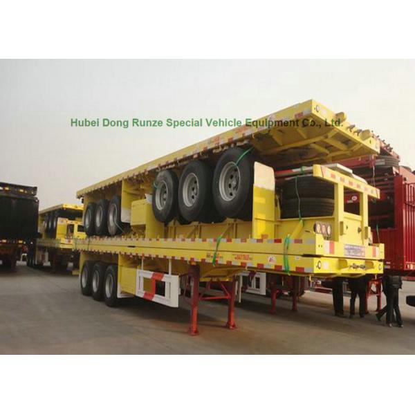 40ft Tri-axle Flatbed Container Carrier Truck Semi Trailer 45 Ton 60 Ton