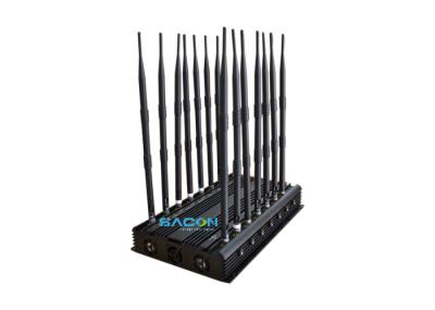3G 4G 14 Bands Dispositivo de interferência de telefone celular VHF UHF Com antenas de alto ganho