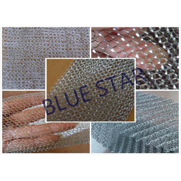Fine Flat Wire Stainless Steel Knitted Mesh Corrosion Resisstance Wire Dia 0.15MM - 0.3MM