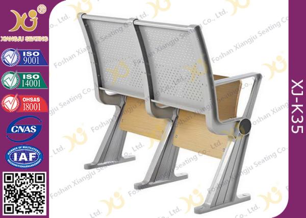 University Steel Book Holder Lecture Room Seating With Writing Desk