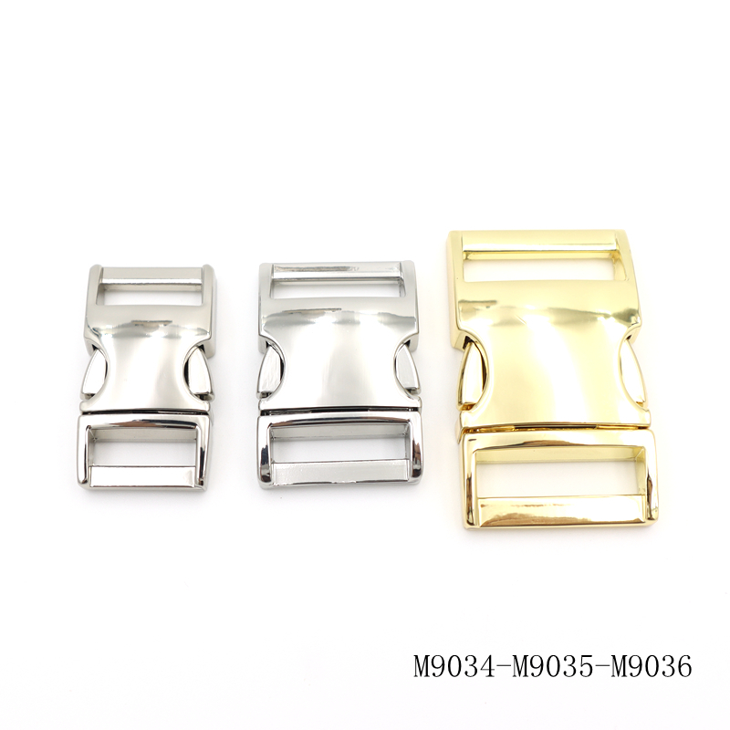 Shiny Metal Bag Lock Gold Quick Release Buckles 16mm For Pet Accessories