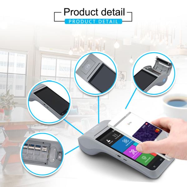 Android 5.1/7/9 Smart Pos Payment Terminal With 2D Barcode Scanner
