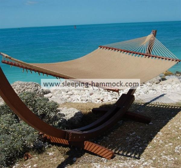 Beach Prime Garden Two Point Tight Weave Caribbean Hammock With Spreader Bars All Weather