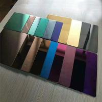 Peinture en or rose miroir décoratif en acier inoxydable poli Largeur 1500 mm