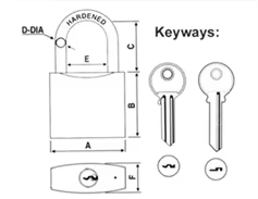 Rarlux New Arrival Solid Padlock Brass Body Brass Cylinder Thin Brass Padlock