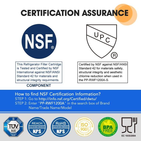 LT1000P ADQ747935 MDJ64844601 LMXS28626D Substituição do filtro de água do frigorífico certificado NSF