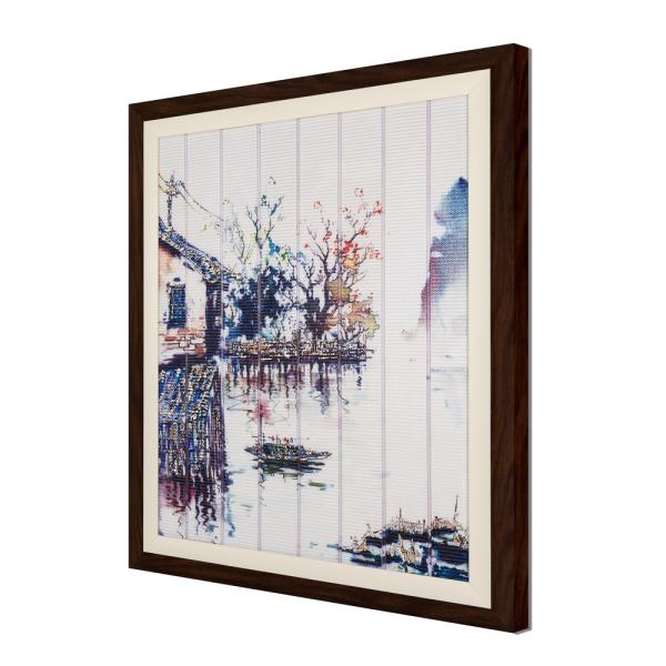 Washable Chinese Style Ribbon Painting Handmade Eco Friendly Easy To Hang
