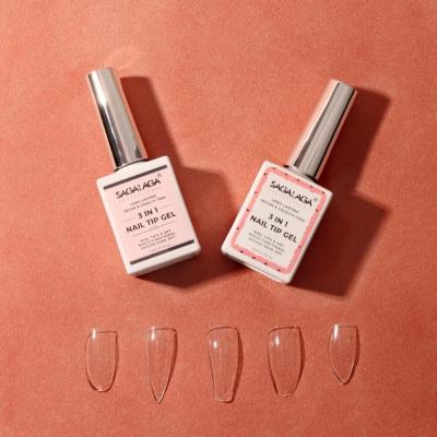 Solid Nail Tips Gel for Long Lasting False Tips and Clear Nails Extensions ALMOND/BALLERINA COFFIN/ROUND/SQUARE/STILETTO